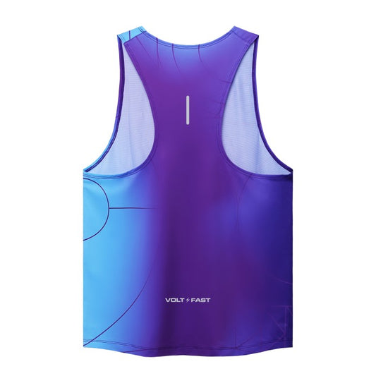 AIR25 VOLTANDFAST- Men's Orla Running Tank - Purple Blue