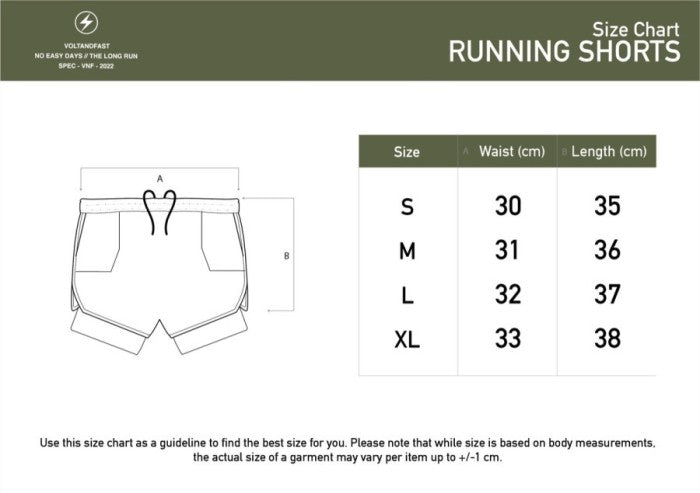 Lightning Running Shorts 2in1 - Navy / Grey