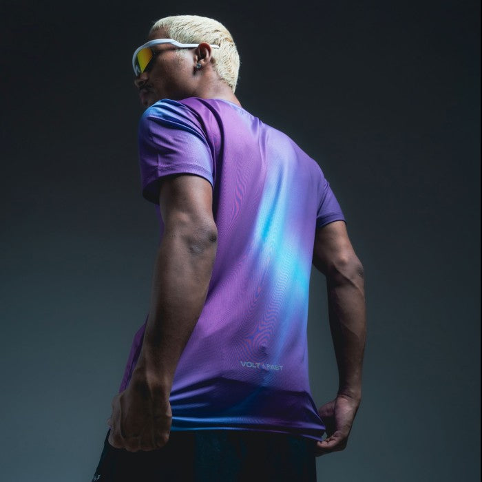 AIR25 VOLTANDFAST- Men's Shadow Running Jersey - Purple Blue