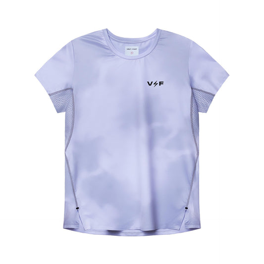 Voltandfast Women's Blaze Tie Dye Running Jersey - Light Grey