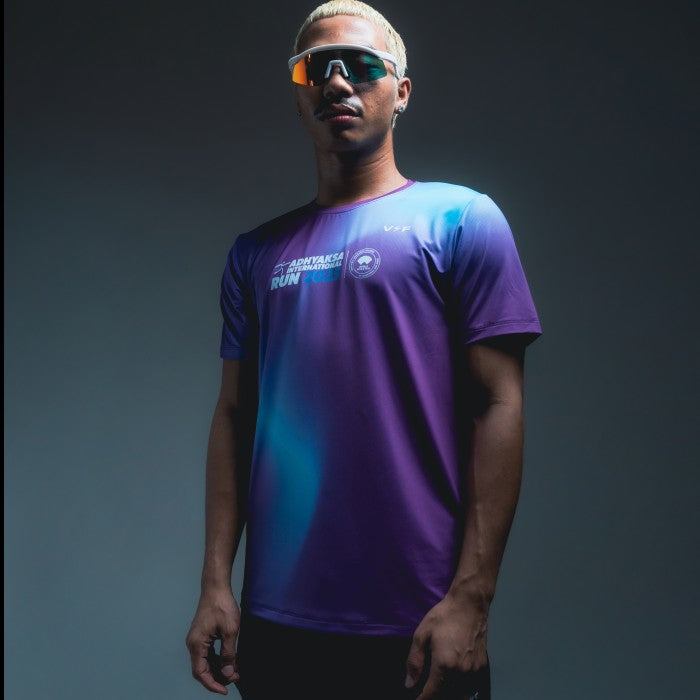 AIR25 VOLTANDFAST- Men's Shadow Running Jersey - Purple Blue