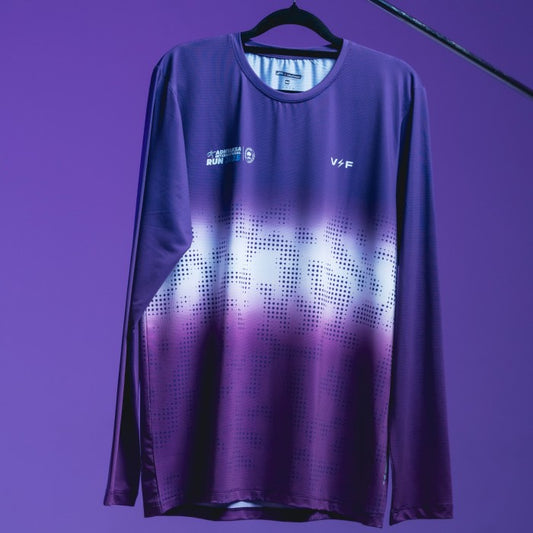 AIR25 VOLTANDFAST- Men's Storm Running Long Sleeve - Purple Blue