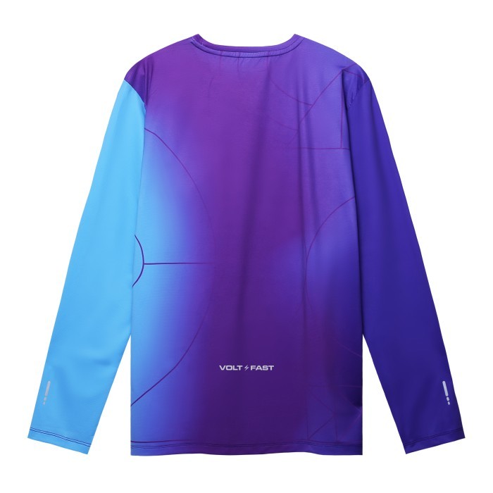 AIR25 VOLTANDFAST- Men's Orla Running Long Sleeve - Purple Blue