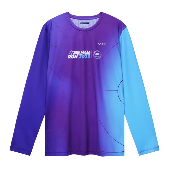 AIR25 VOLTANDFAST- Men's Orla Running Long Sleeve - Purple Blue