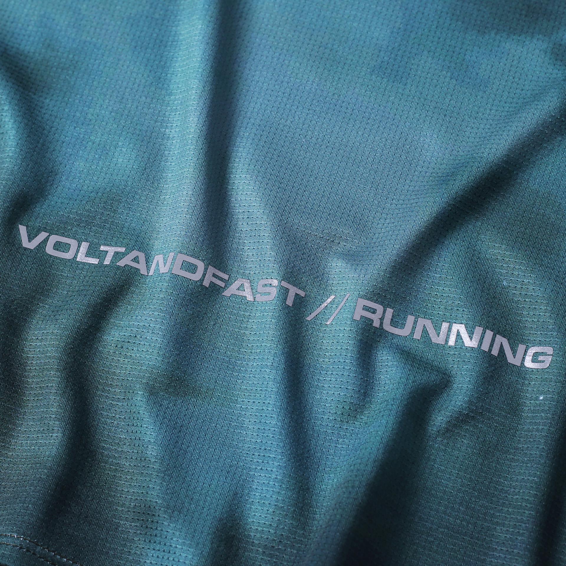 Voltandfast Men's Blaze Tie Dye Running Jersey  - Mountain Green