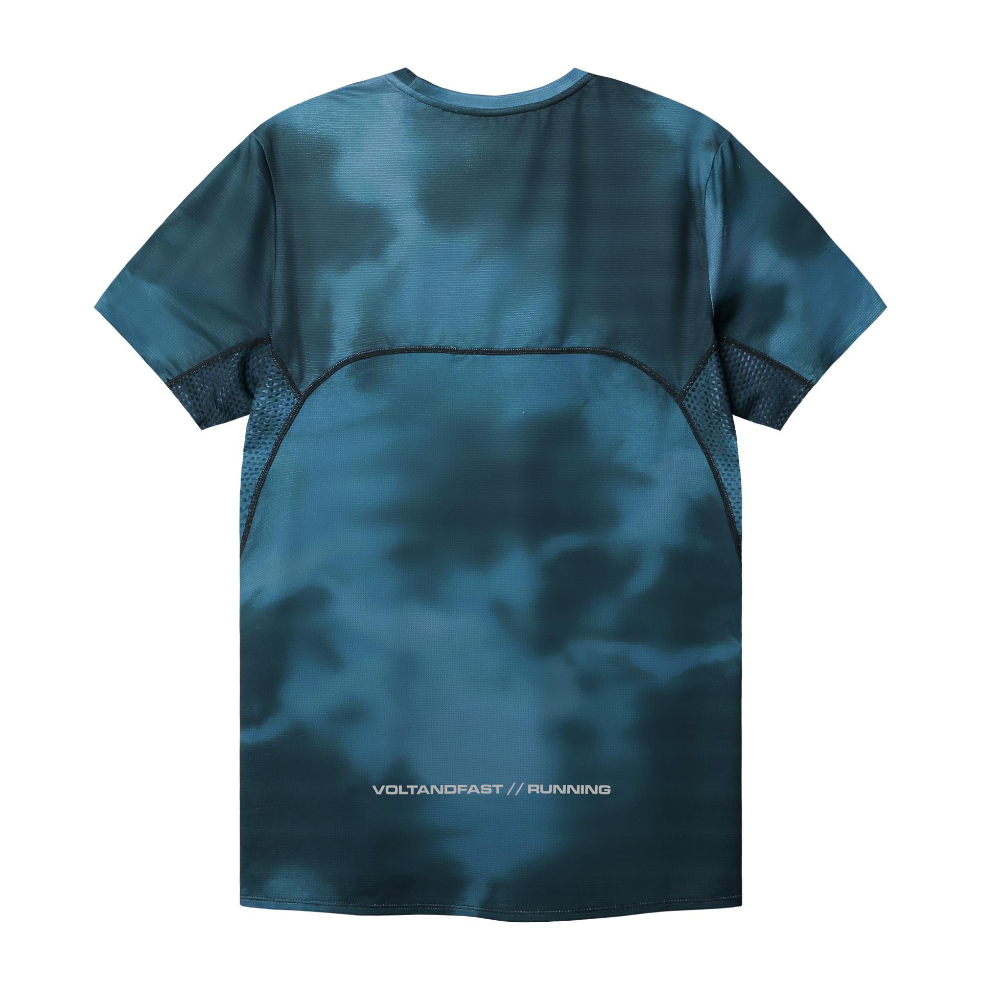 Voltandfast Men's Blaze Tie Dye Running Jersey  - Mountain Green
