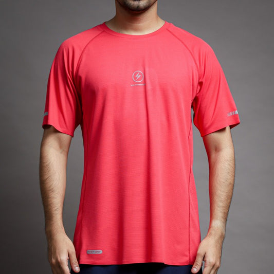 Voltandfast Men's Buzz Running Jersey - CERISE PINK