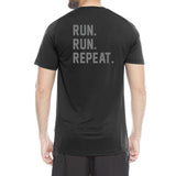 Bolt Running Jersey Run Run Repeat - Black