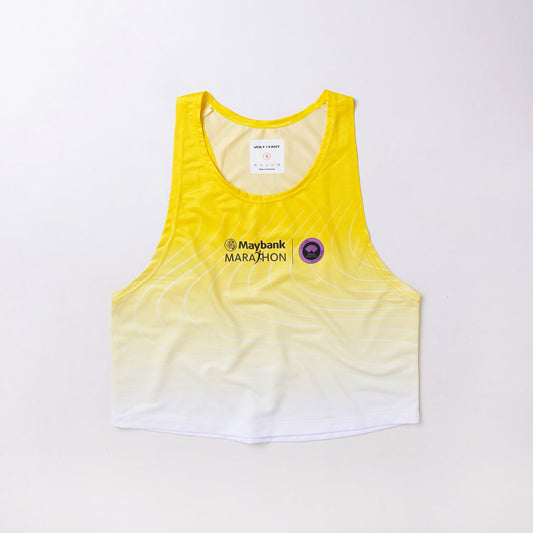 MM24 Voltandfast - Women's Wave Crop Top - Yellow/White