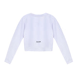 MM23-Women's Cropped Long Sleeve White