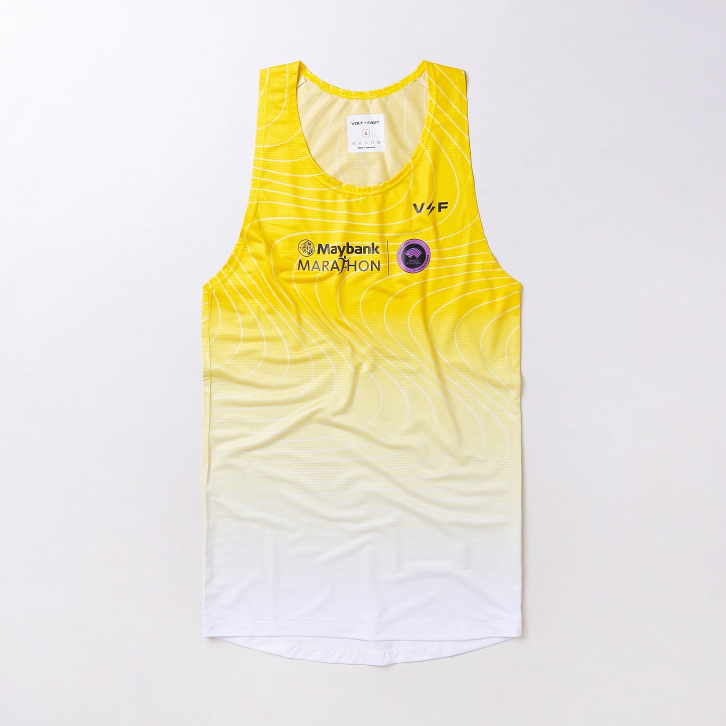 MM24 Voltandfast - Women's Wave Running Tank - Yellow/White