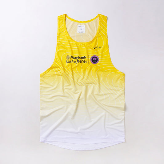 MM24 Voltandfast - Men's Wave Running Tank - Yellow/White