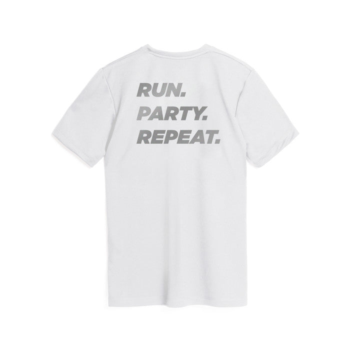 Bolt Running Jersey Run Party Repeat - White