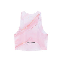 Women's Lightning Crop Top Tie Dye Series V1 - Marble Pink