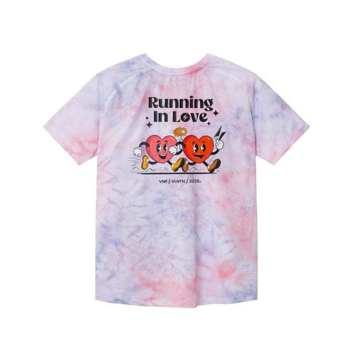 Voltandfast Women's Tie Dye Jersey Running In Love - Pink Blue