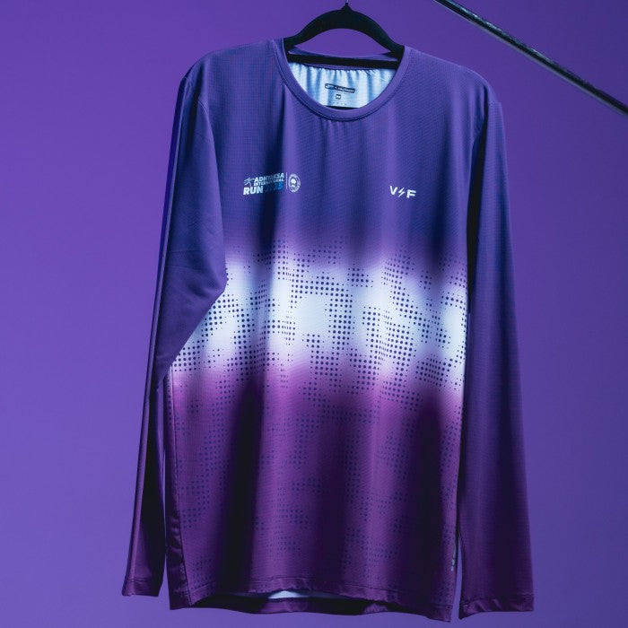 AIR25 VOLTANDFAST- Men's Storm Running Long Sleeve - Purple Blue
