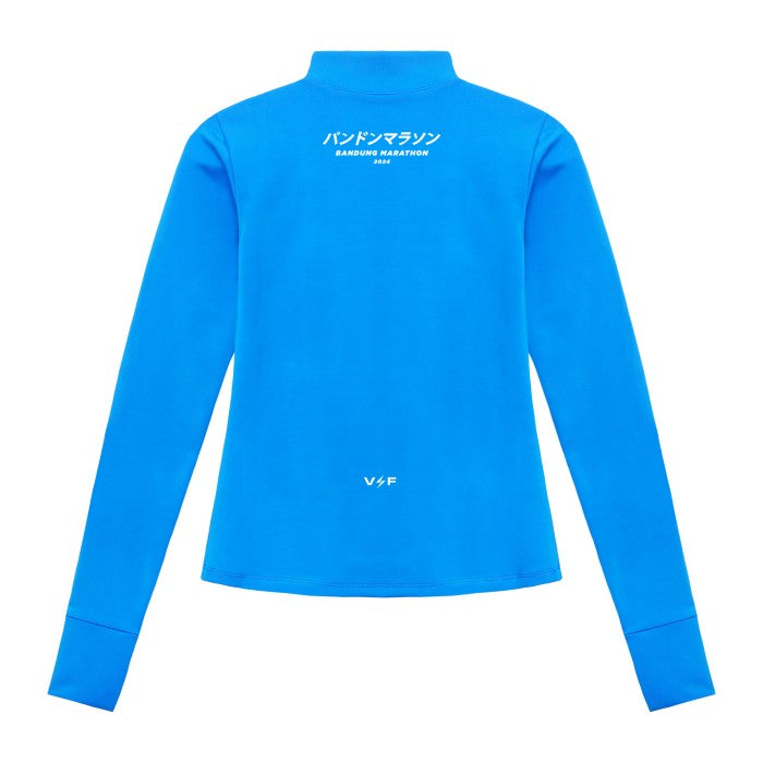 PSR011 x Voltandfast Women's Half Zip Pullover Born To Sweat - Blue