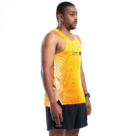 MM25 X VOLTANDFAST MEN'S GRADIENT SUNSET TANK  - YELLOW