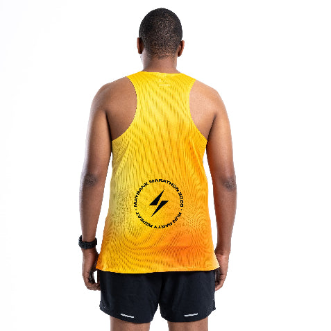MM25 X VOLTANDFAST MEN'S GRADIENT SUNSET TANK  - YELLOW