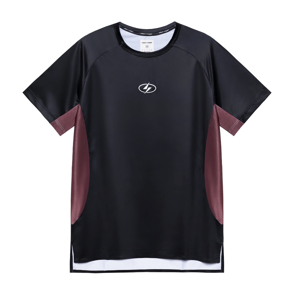 Voltandfast Men's Mesh Running Jersey - Black / Brown