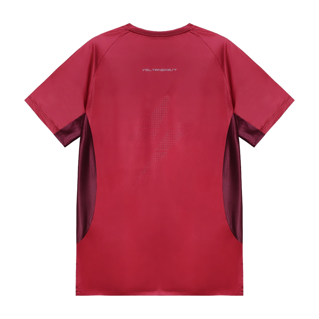 Voltandfast Men's Mesh Running Jersey - Maroon