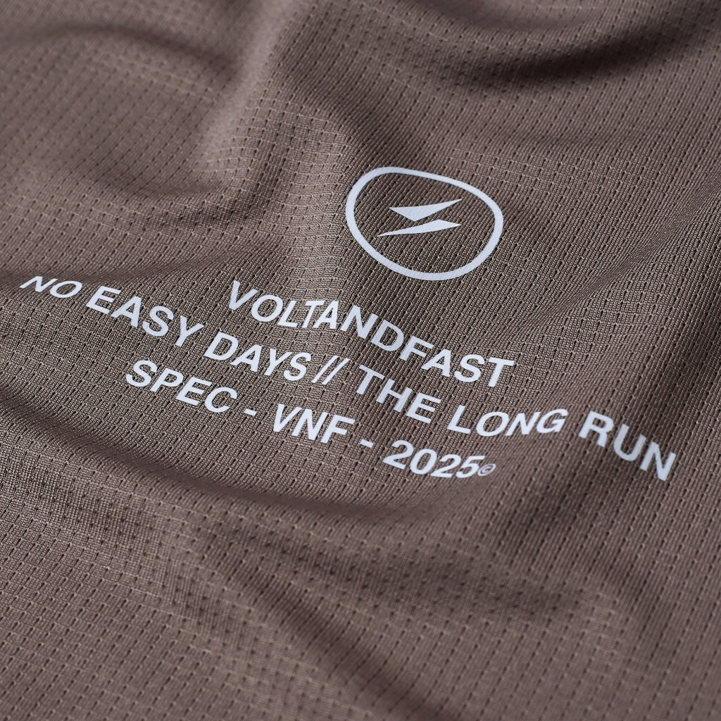 Voltandfast Men's No Easy Days Running Jersey V2 - Wallnut