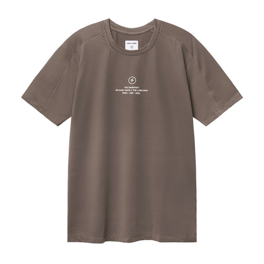 Voltandfast Men's No Easy Days Running Jersey V2 - Wallnut