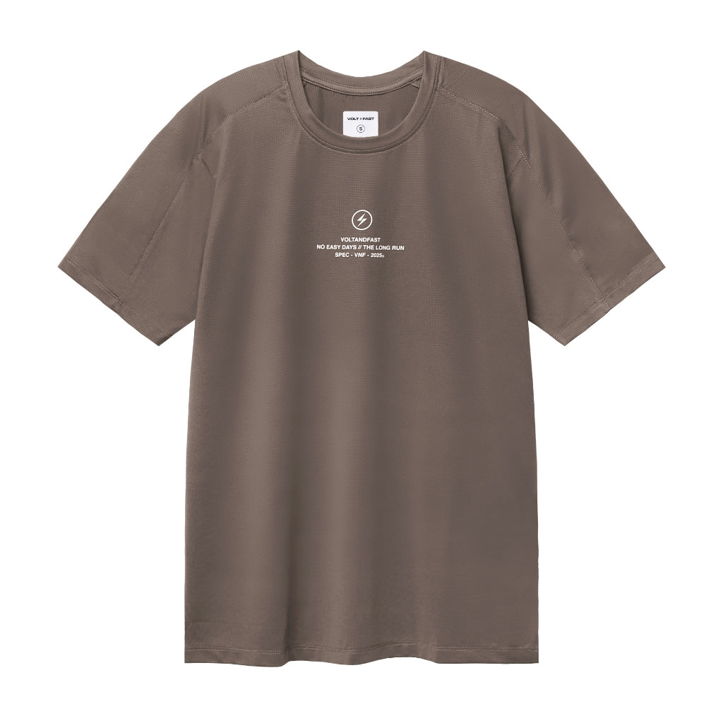 Voltandfast Men's No Easy Days Running Jersey V2 - Wallnut