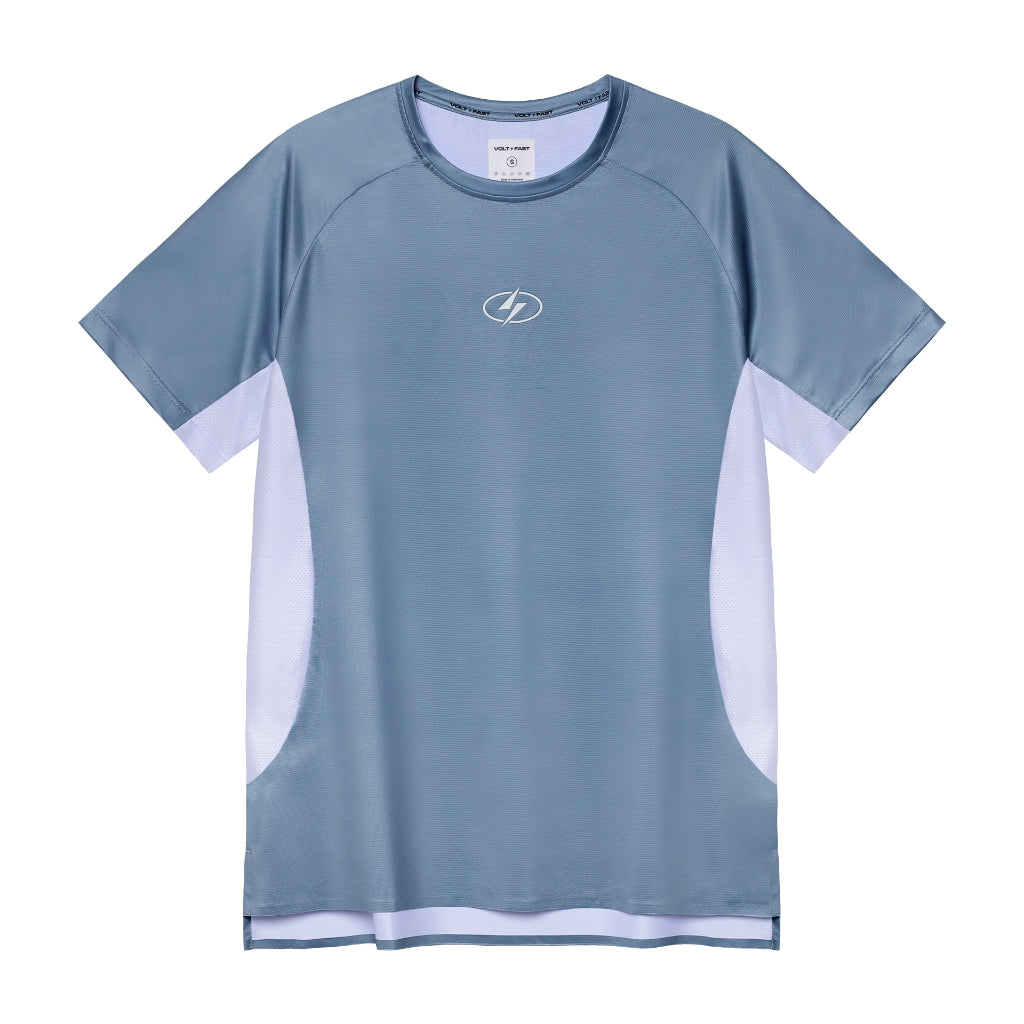 Voltandfast Men's Mesh Running Jersey - Stone Blue
