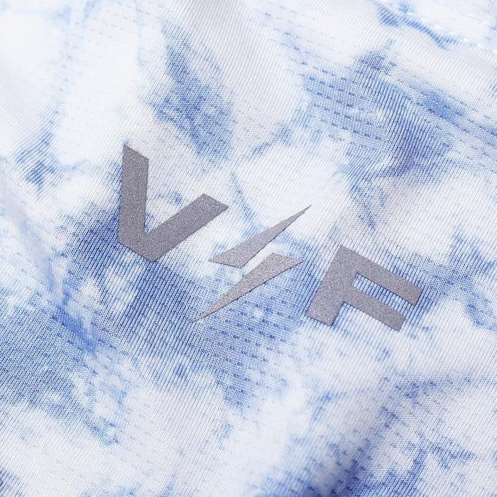 Women's Lightning Crop Top Tie Dye Series V3 - Blue / White