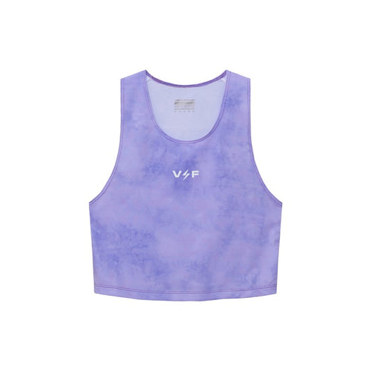 Women's Bolt Crop Top Tie Dye Series - Violet