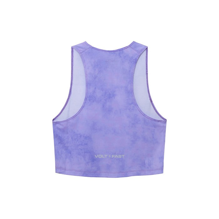 Women's Bolt Crop Top Tie Dye Series - Violet